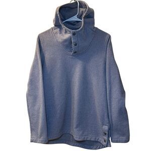 The North Face Droptail 3 Snap Henley Hoodie Women Size Medium Gray Outdoors